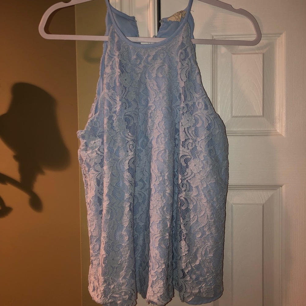 Blue Lace Blouse